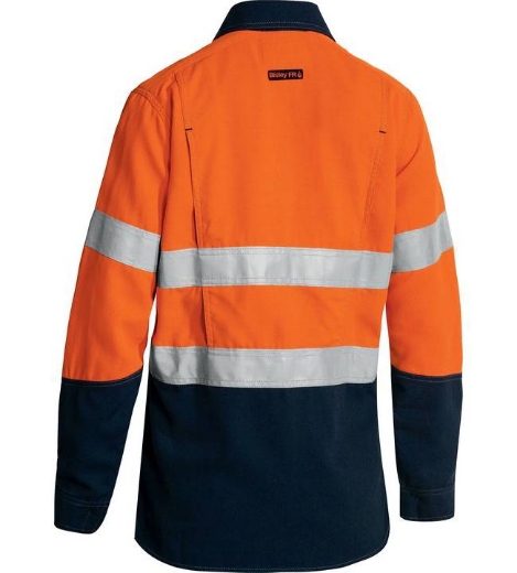 Picture of Bisley,Women's Taped Hi Vis FR Vented Shirt Tencate Tecasafe® Plus 700